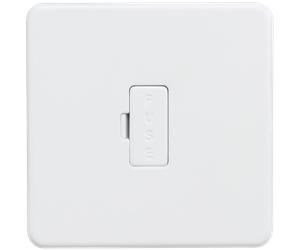 Knightsbridge SF6000MW Screwless 13A Fused Spur Unit - Matt White