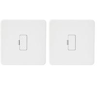Knightsbridge SF6000MW Screwless 13A Fused spur Unit-Matt White (Pack of 2)