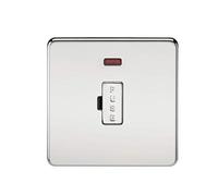 Knightsbridge SF6000NPC Screwless 13 A Fused Spur Unit, Polished Chrome with Neon