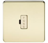 Knightsbridge SF6000PB Screwless 13A Fused Spur Unit - Polished Brass