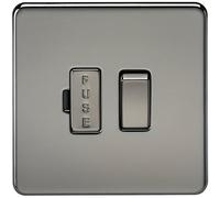 Knightsbridge SF6300BN Screwless 13 A Switched Fused Spur Unit, Black Nickel