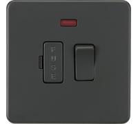 Knightsbridge Screwless 13A Switched Fused Spur Unit with Neon - Anthracite - SF6300NAT