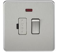Knightsbridge Screwless 13A Switched Fused Spur Unit with Neon - Brushed Chrome - SF6300NBC