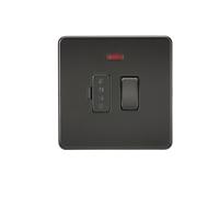 Knightsbridge SF6300NMBB Screwless 13A Switch Fused Spur Unit + Neon - Matt Black