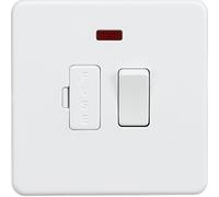 Knightsbridge Screwless 13A Switched Fused Spur Unit with Neon - Matt White - SF6300NMW