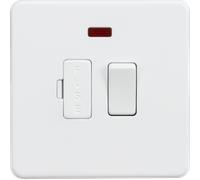Knightsbridge Screwless 13A Switched Fused Spur Unit with Neon - Matt White - SF6300NMW