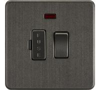 Knightsbridge SF6300NSB Screwless 13A Switched Fused Spur Unit + Neon - Smoked Bronze