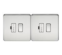 Knightsbridge SF6300PC Screwless 13 A Switched Fused Spur Unit, Polished Chrome (Pack of 2)