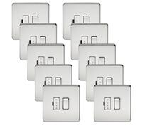 Knightsbridge SF6300PCx10 Screwless 13A Switched Fused Spur Unit - Polished Chrome (10 Pack)