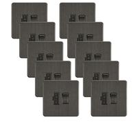 Knightsbridge SF6300SBx10 Screwless 13A Switched Fused Spur Unit - Smoked Bronze (10 Pack)
