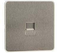 Knightsbridge SF7300BC Screwless Telephone Master Socket - Brushed Chrome
