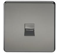 Knightsbridge SF7300BN Screwless Telephone Master Socket - Black Nickel