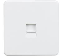 Knightsbridge SF7300MW Screwless Telephone Master Socket-Matt White