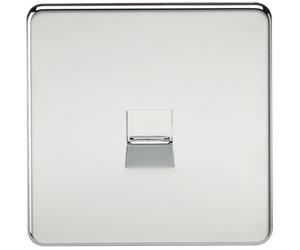 Knightsbridge SF7300PC Screwless Telephone Master Socket - Polished Chrome