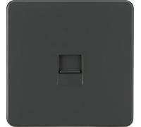 Knightsbridge Screwless Telephone Extension Socket - Anthracite - SF7400AT