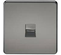 Knightsbridge SF7400BN Screwless Telephone Extension Socket - Black Nickel