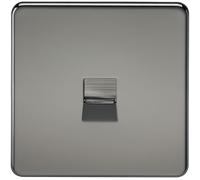 Knightsbridge Telephone Extension Socket SF7400BN - Screwless, 230 V - Black Nickel