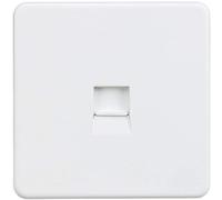 Knightsbridge SF7400MW Screwless Telephone Extension Socket-Matt White