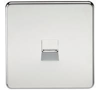 Knightsbridge Screwless Telephone Extension Socket - Polished Chrome - SF7400PC