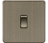 Knightsbridge SF8341AB Screwless 20A 1G DP Switch - Antique Brass