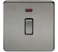 Knightsbridge SF8341NBN Screwless 20 A 1-Gang DP Switch, 230 V, Black Nickel