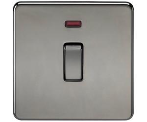 Knightsbridge SF8341NBN Screwless 20 A 1-Gang DP Switch, 230 V, Black Nickel