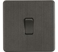 KnightsBridge Screwless 20A 1G DP Switch - Smoked Bronze