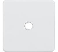Knightsbridge SF8342MW Screwless 20A Flex Outlet Plate - Matt White