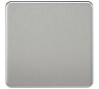 Knightsbridge SF8350BC Screwless 1G Blanking Plate - Brushed Chrome