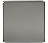 Knightsbridge SF8350BN Screwless 1-Gang Blanking Plate, Black Nickel