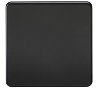 Knightsbridge SF8350MB Screwless 1-Gang Blanking Plate, Matt Black