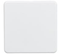 Knightsbridge Screwless 1G Blanking Plate - Matt White - SF8350MW