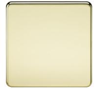 Knightsbridge SF8350PB Screwless 1G Blanking Plate - Polished Brass