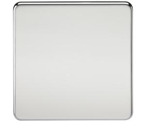 Knightsbridge SF8350PC Screwless 1G Blanking Plate - Polished Chrome