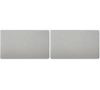 Knightsbridge SF8360BC Screwless 2-Gang Blanking Plate, Brushed Chrome (Pack of 2)