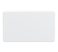 Knightsbridge SF8360MW Screwless Screw Less 2G Blanking Plate, 230 V, Matt White