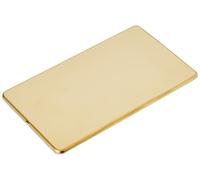 Knightsbridge SF8360PB Screwless 2-Gang Blanking Plate, Polished Brass