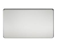 Knightsbridge SF8360PC Screwless 2-Gang Blanking Plate, Polished Chrome