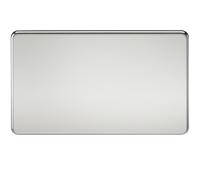 Knightsbridge SF8360PC Screwless 2G Blanking Plate - Polished Chrome