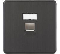 Knightsbridge SFC6SB Screwless UTP CAT6a RJ45 Network Outlet - Smoked Bronze