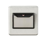 Knightsbridge SFCARDBC Screwless 32A 1G Key Card Switch - Brushed Chrome