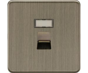 Knightsbridge SFRJ45AB Screwless RJ45 Network Outlet - Antique Brass