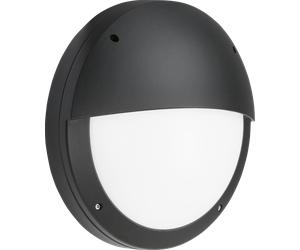 Knightsbridge SHE2BEMS 230V IP65 18W LED Eyelid Bulkhead CCT with Emergency & Microwave Sensor - Black