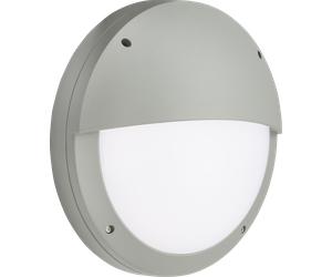 Knightsbridge SHE2GEMP 230V IP65 18W LED Eyelid Bulkhead CCT with Emergency & Daylight Sensor - Grey