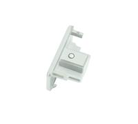 Knightsbridge Single Circuit Track Dead End Cap in White