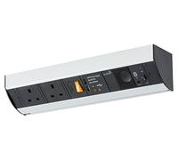 Knightsbridge SK007 Under Cabinet 2G Power Station with USB Charging and Bluetooth Audio System, Black