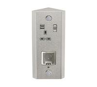 Knightsbridge SKR0013 Vertical Power Station - Single 13A Socket + Twin USB (2.4A) and 3W Bluetooth Speaker