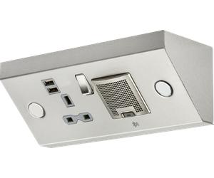 Knightsbridge SKR0014 13A 1G Mounting Switched Socket with Dual USB Charger (2.4A) & 3W RMS Bluetooth Speaker