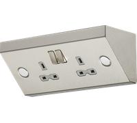 Knightsbridge SKR008 13A 2G Under Cabinet Mounting DP Switched Socket