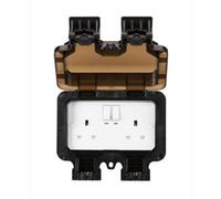 Knightsbridge Smart Outdoor Double Switched Socket Ip66 13A 2 Gang - Op9Kw